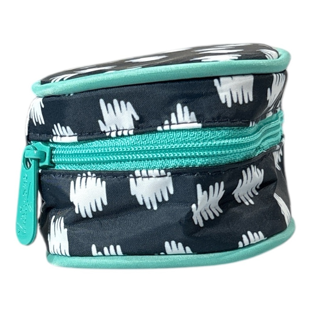NWT Thirty-One 31 Cute Case Navy Doodle Dot Teal Gift Travel Zipper - Picture 4 of 9